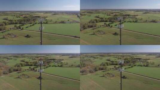 偏远地区的农村手机塔，5G技术更新需要aer的库存视频高清在线视频素材下载
