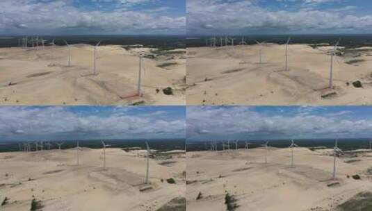 海岛风力发电 新能源高清在线视频素材下载