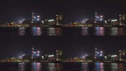 香港城市中环广场会展中心夜景4K30P高清在线视频素材下载