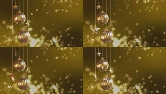 圣诞节金色粒子背景的高清在线视频素材下载