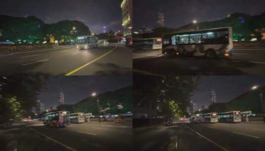 公交车 上海 人民广场 公交站高清在线视频素材下载