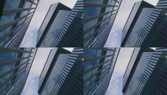 城市高楼写字楼仰拍高清在线视频素材下载