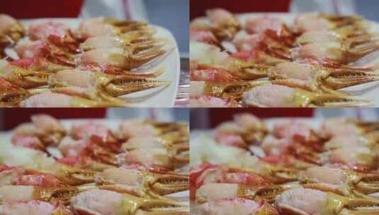 俄罗斯帝王蟹，俄罗斯岸蟹高清在线视频素材下载