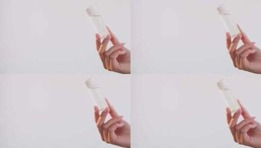 美容产品广告皮肤排毒瓶手高清在线视频素材下载