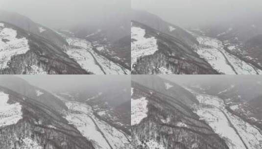 佐治亚州帕萨诺里美丽雪山的鸟瞰图高清在线视频素材下载