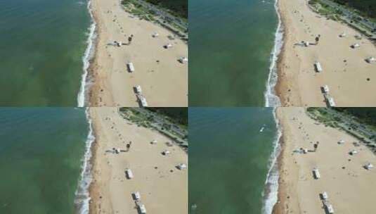 威海那香海航拍沙滩高清在线视频素材下载