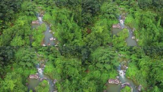 海南保亭黎族自治县热带雨林云海高视角航拍高清在线视频素材下载