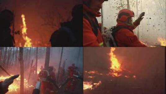 电影级森林消防逆行者实拍高清在线视频素材下载