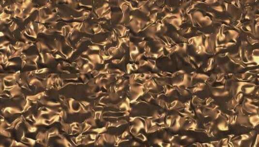 潮流动感金色液态流体金属质感抽象循环背景高清在线视频素材下载