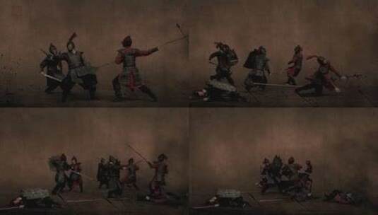 古代战场士兵厮杀鲜血四溅 动画视频高清在线视频素材下载