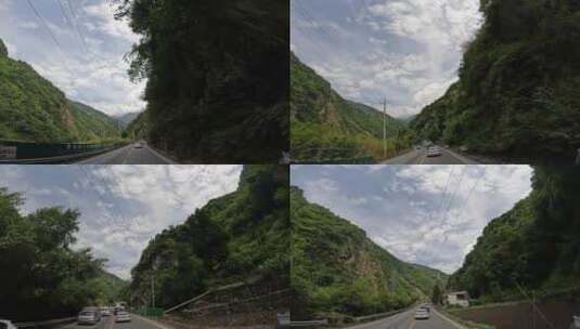 自驾G350川西最美国道熊猫大道驾驶第一视角高清在线视频素材下载