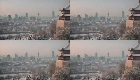 北京冬天雪景高清在线视频素材下载