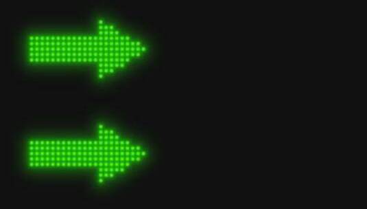 绿色箭头闪烁高清在线视频素材下载