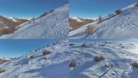 实拍登雪山画面高清在线视频素材下载