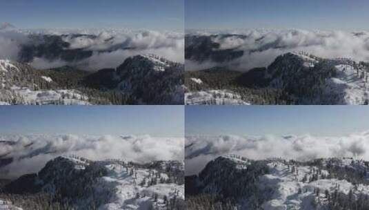 加拿大山脉：山峰之间的山谷高清在线视频素材下载