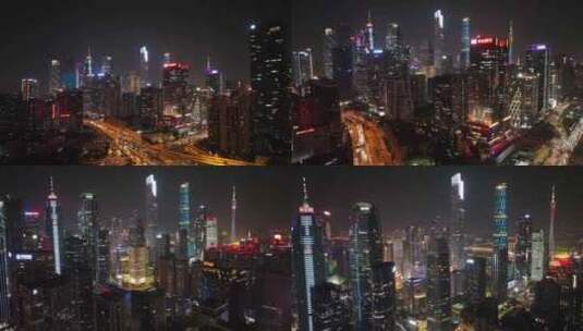 广州珠江新城大气夜景高清在线视频素材下载