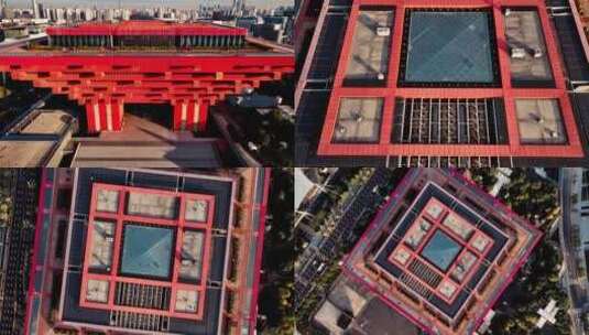 上海中华艺术宫航拍高清在线视频素材下载