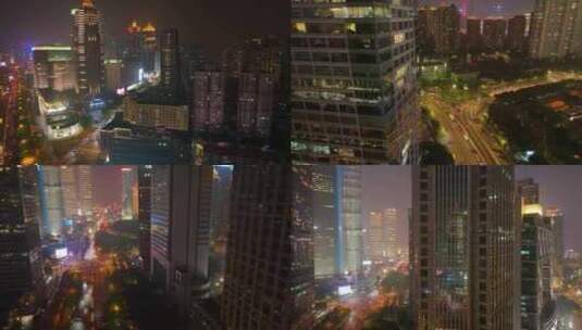 上海市浦东新区外滩陆家嘴繁华商业区高楼大高清在线视频素材下载