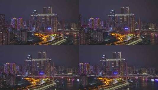 重庆夜景8k航拍高清在线视频素材下载