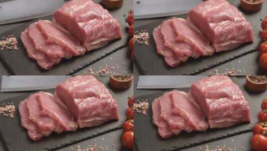 新鲜的猪肉高清在线视频素材下载