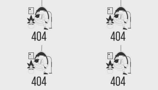 读书Bw 404错误动画高清在线视频素材下载