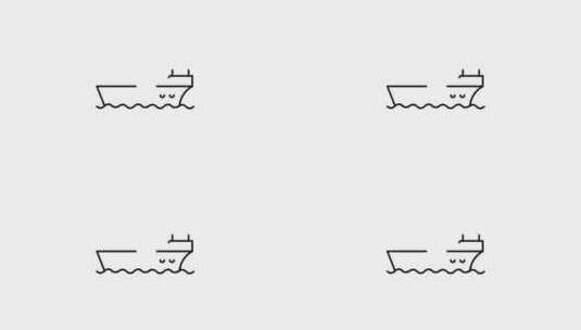 船舶图标动画高清在线视频素材下载