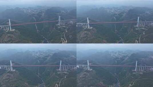 中国桥梁 基建狂魔 清水河大桥高清在线视频素材下载