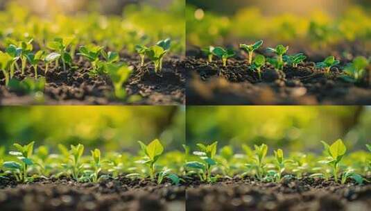 春天万物复苏 种子播种发芽 植物生长高清在线视频素材下载