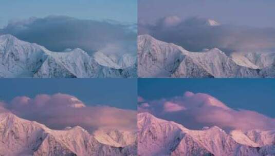 四川川西贡嘎主峰雪山延时摄影高清在线视频素材下载