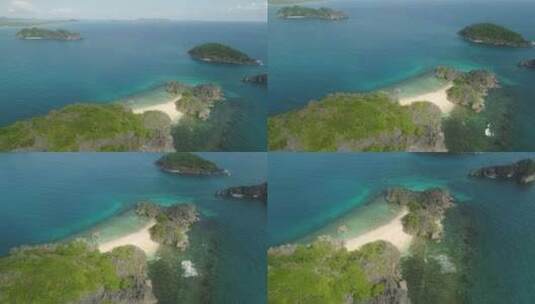 航拍海岛景观高清在线视频素材下载