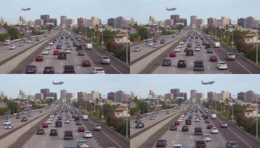 航拍高速公路交通景观高清在线视频素材下载