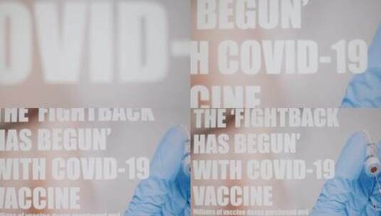 电脑屏幕上的新冠肺炎疫苗新闻文章标题高清在线视频素材下载
