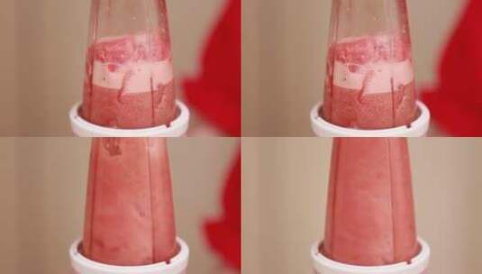 榨汁机搅拌机炸西瓜汁高清在线视频素材下载