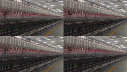 工业纺织车间机器运转高清在线视频素材下载