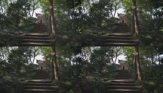 杭州宝石山钱塘十景之一初阳台高清在线视频素材下载