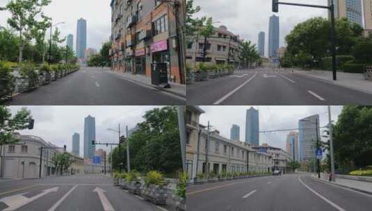 上海封城中的老城区街区建筑环境高清在线视频素材下载