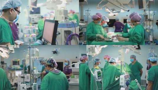 手术室中 医生执行手术高清在线视频素材下载