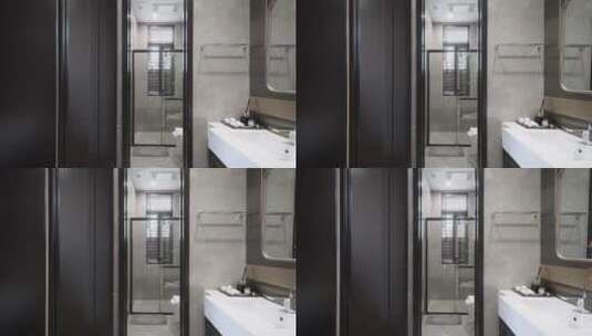 现代简约装修卫生间洗手间厕所主卫客卫高清在线视频素材下载
