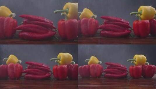 辣椒 尖椒 青椒 蔬菜 食物高清在线视频素材下载