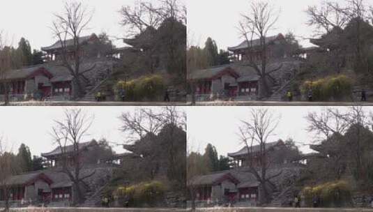北京颐和园西堤畅观堂外景高清在线视频素材下载