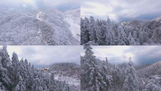 雪山航拍穿越高清在线视频素材下载