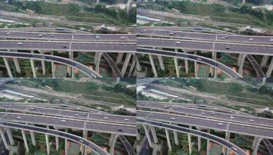 航拍全国最复杂公路立交桥-贵阳黔春立交桥高清在线视频素材下载