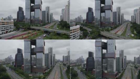 2022深圳南山腾讯滨海大厦高清在线视频素材下载