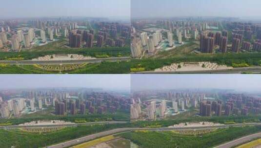 中新生态城 生态城航拍 生态城 天津生态城高清在线视频素材下载