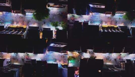 鸟瞰长沙太平老街夜景高清在线视频素材下载