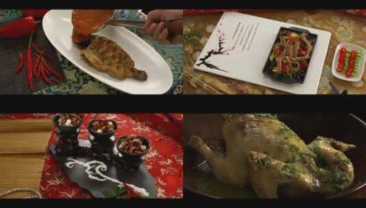 四川成都美食美味麻婆豆腐鱼鸡红烧肉高清在线视频素材下载