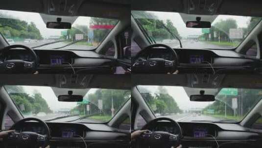 2022广州驾驶汽车行驶公路上高清在线视频素材下载