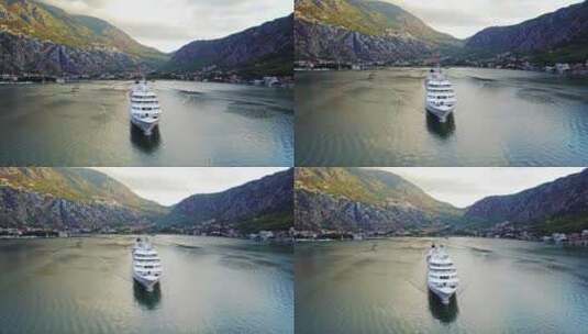 邮轮在海上航行高清在线视频素材下载