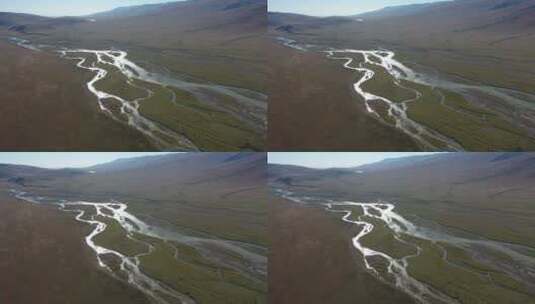 新疆巴音布鲁克草原开都河日出自然风光高清在线视频素材下载