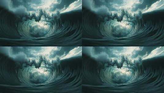 震撼海洋巨浪景象高清在线视频素材下载